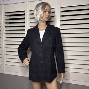 EDDIE BAUER MP Wool Jacket Womens Petite Medium Lined Pockets blazer suit